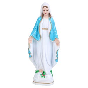 Bothyi - Santísima Virgen María Estatuilla Personaje Escultura Estatua Decoración 15Cm Abrigo Azul