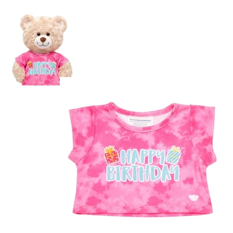 Polera Build A Bear Cumpleaños Rosa Para Peluche