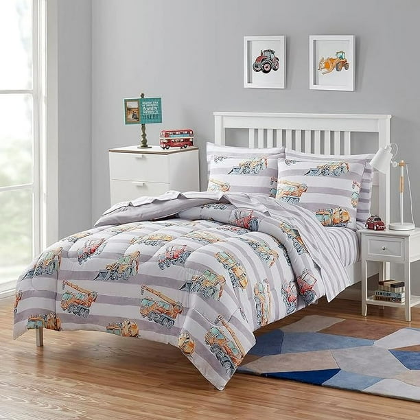 Juego de cama infantil Bed in a Bag for Boys and Girls Toddlers Juego de sábanas estampado y