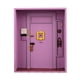 thumbnail image 3 of Porta Llaves Montado En La Pared Con Puerta De Almacenamiento, Estante De Pared De Madera Con Ganchos, 20,3x5x25,5cm, Color Morado, 3 of 5