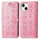 thumbnail image 1 of Funda Cartera FOXDOCK para iPhone 14 , Flip PU con Relieve de Gatos y Perros, Tarjetero y Soporte, 1 of 6