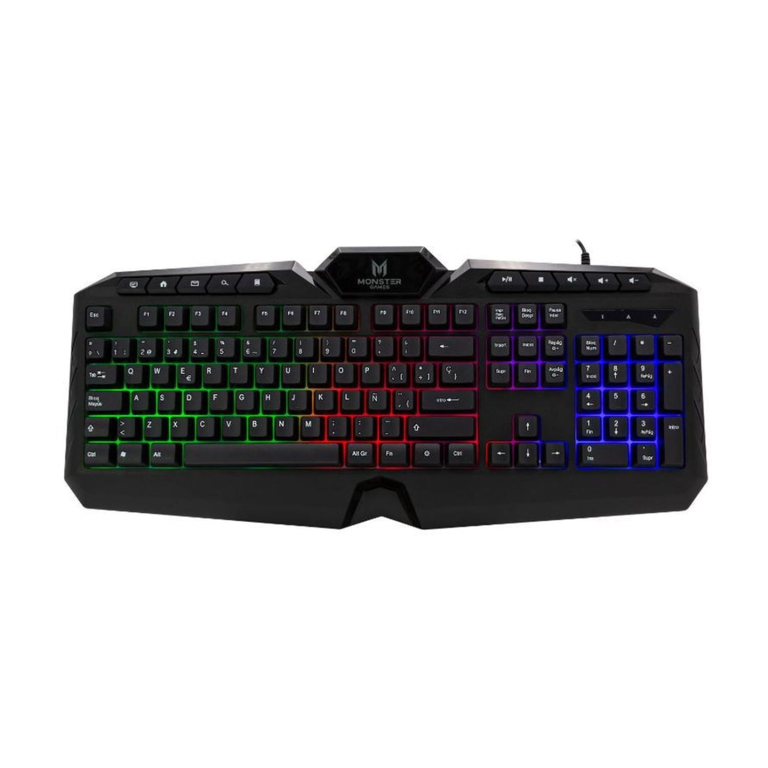 Monster Games - Teclado Gamer Usb Rgb Negro Onset