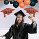 thumbnail image 5 of Gorra de graduación recortada Beistle Orange Congrats Grad x2, 5 of 7