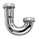 thumbnail image 1 of J-Bend Keeney, 1,5 cm de profundidad, latón cromado, calibre 20, con tuercas, 1 of 2