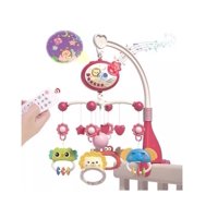 Genérico - Móvil De Bebé Musical Con Proyector Cunas Y Coche 360 Grados Rosado