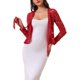 thumbnail image 1 of INSPIRE CHIC Bolero de Encaje Floral para Mujer con Dobladillo con Volantes, Cárdigan Recortado con Lazo en el Frente, Ligero para el Verano, Rojo L, 1 of 6