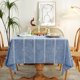 thumbnail image 1 of Mantel Chassic Farmhouse Style de lino, 152 x 305 cm, color azul, 1 of 7