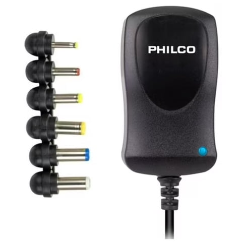Philco - Eliminador De Pilas 1200Mah 6 Puntas Diferentes Negro