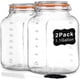 thumbnail image 1 of Frascos de Almacenamiento Qianfenie Cuadrados de Boca Extra Ancha de Vidrio 4.2L (Paquete de 2), 1 of 7