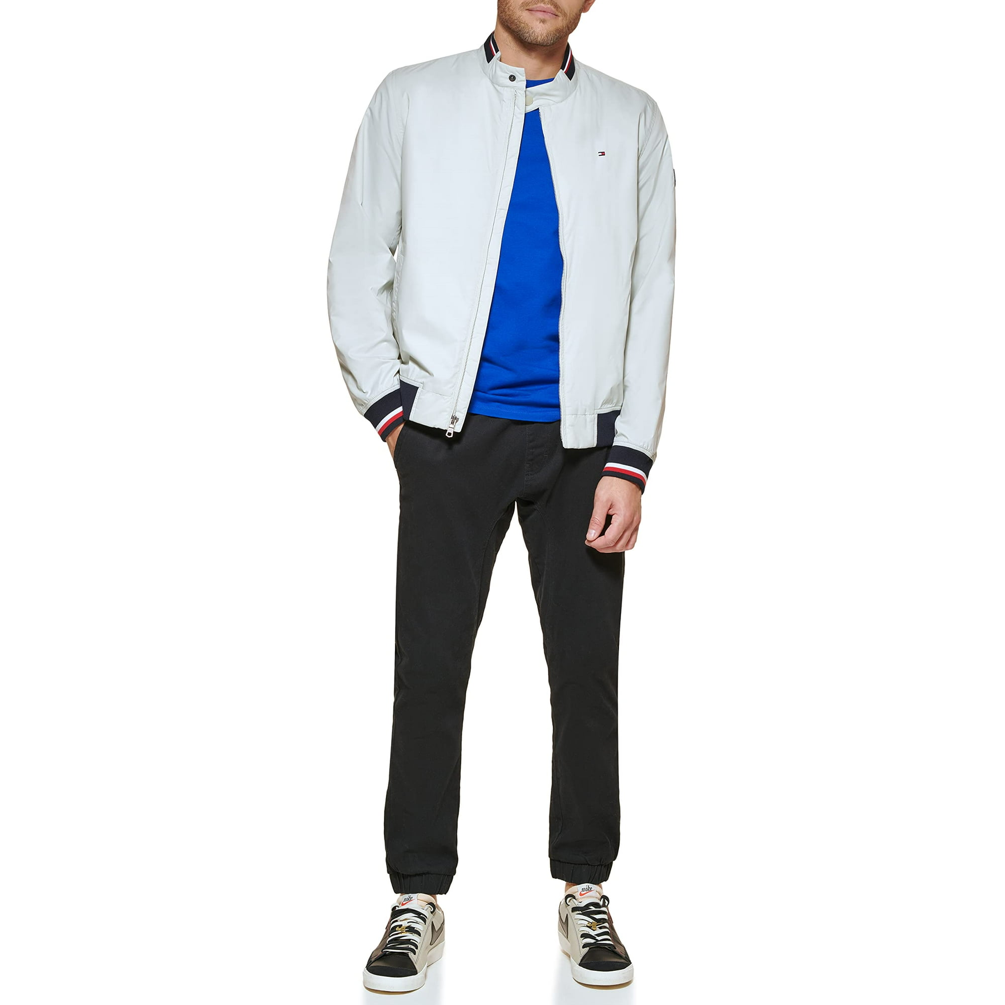 Chaqueta Tipo Bomber Tommy Hilfiger, Ligera, De Punto Acanalado