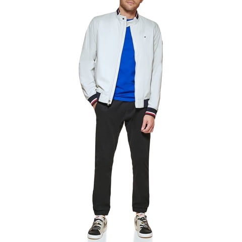 Chaqueta Tipo Bomber Tommy Hilfiger, Ligera, De Punto Acanalado