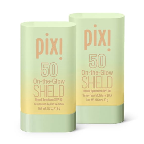 Stick Protector Solar Pixi On-the-Glow Shield SPF 50 Paquete de 2