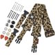 thumbnail image 1 of Correa para guitarra Amumu SNAPLOCK Pro de 38 a 57 pulgadas, diseño flocado en forma de leopardo, 1 of 8