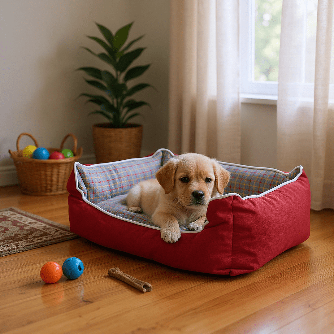 Bloccare - Cama Para Mascotas Espuma - Talla S (rojo) 40 X 40 X 15 Cm