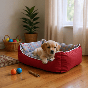 Bloccare - Cama Para Mascotas Espuma - Talla S (Rojo) 40 X 40 X 15 Cm