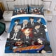 thumbnail image 4 of Renacida Conjunto de sábanas temático, trío de piezas, cómodo y amigable con la piel, diseño único, regalo de decoración para el hogar para familiares, amigos y fans, 90 cm * 190 cm, 4 of 6