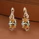 thumbnail image 1 of 18K Gold Plated Blue Sapphire Stud Earrings - Trendy Women's Anniversary Jewelry with Oval Cut White Blue Red Pink Stones, 1 of 5