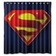 thumbnail image 1 of Cortina de ducha con el logotipo de Superman, juego de cortinas de baño con ganchos, tamaño 66 x 72 pulgadas, 1 of 3