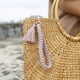 thumbnail image 4 of Pulsera de macramé con llavero, hecha a mano, con borla y cordón tejido para mujer, 4 of 6