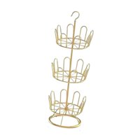 Bothyi - Zapatero Giratorio Multiusos Para Lavadero, Hogar, Balcones Al Aire Libre, Dorado, Tres Niveles