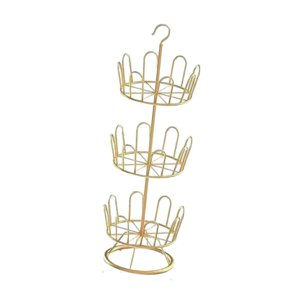 Bothyi - Zapatero Giratorio Multiusos Para Lavadero, Hogar, Balcones Al Aire Libre, Dorado, Tres Niveles