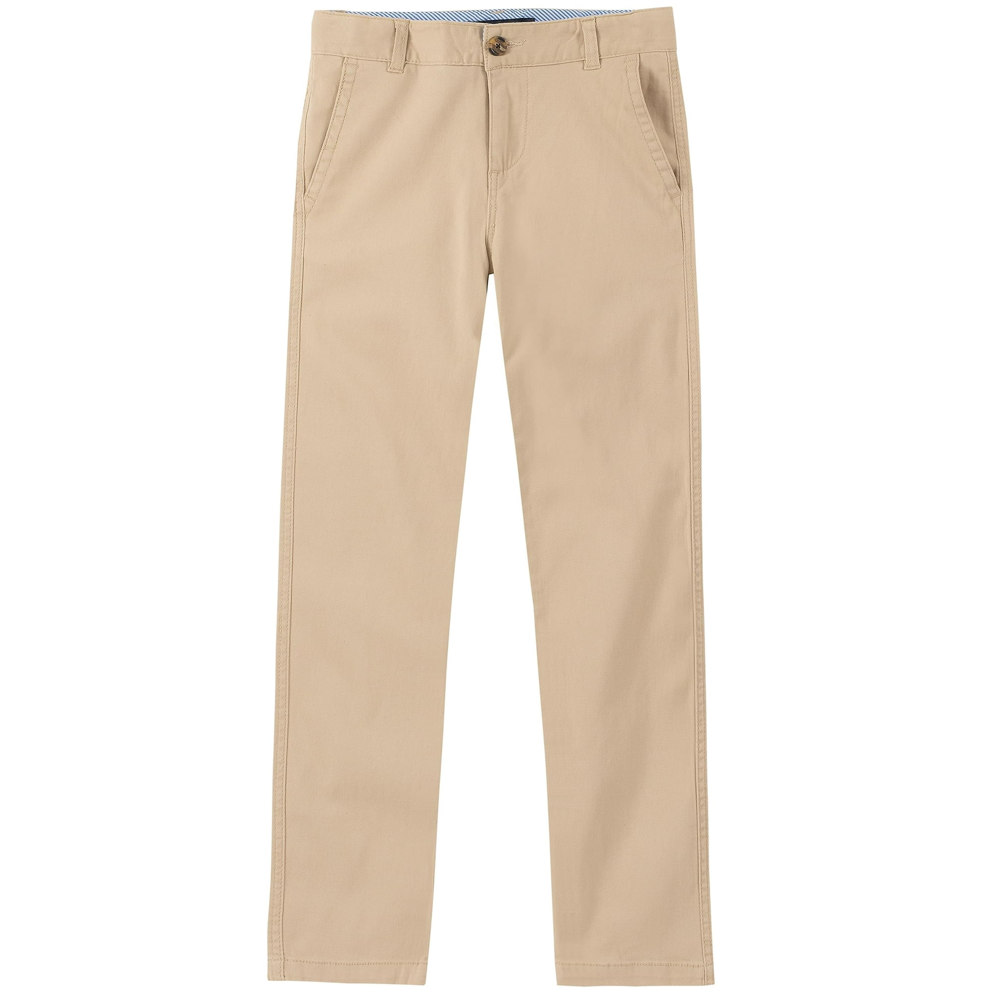 Pantalón Tommy Hilfiger Academy Chino Con Cremallera Para Niños, Viaje, Color Caqui 4