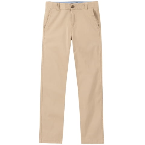 Pantalones Tommy Hilfiger Para Niños, 5 Bolsillos, Academy Travel, Color Caqui, Talla 2