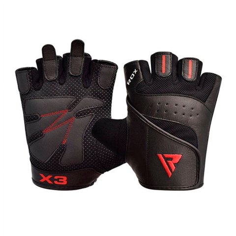 Guantes De Levantamiento Rdx S2 Cuero Training - Wgl-S2B-M