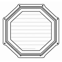 Celosía Pvc Octagonal Cumbrera Exterior 18'' Blanca Dvp