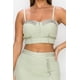 thumbnail image 5 of Conjunto de Top de Tirantes con Tachuelas y Minifalda con Abertura, 5 of 5