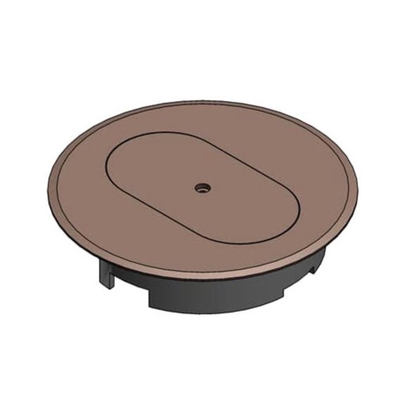 Tapa de receptáculo duplex redonda Carlon 14 cm Caramelo 1‑1/4" NPS