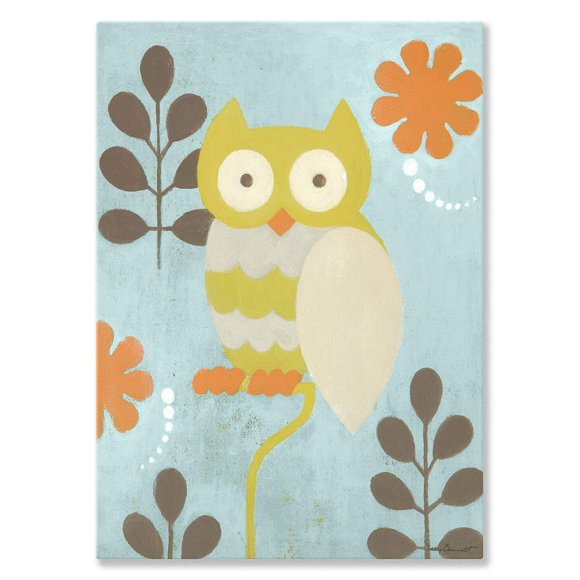 Arte mural en lienzo Oopsy Daisy Hootie Owl 25 x 36 cm