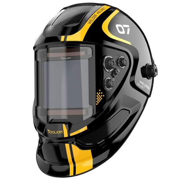 Casco de soldadura TOOLIOM, gran visualización, color verdadero, oscurecimiento automático