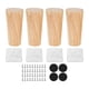 thumbnail image 4 of 4x Accesorios Para Patas De Gabinete, Patas De Muebles De Madera Para Sofá, Dormitorio, Sala De Estar, Altura 10cm, 4 of 5
