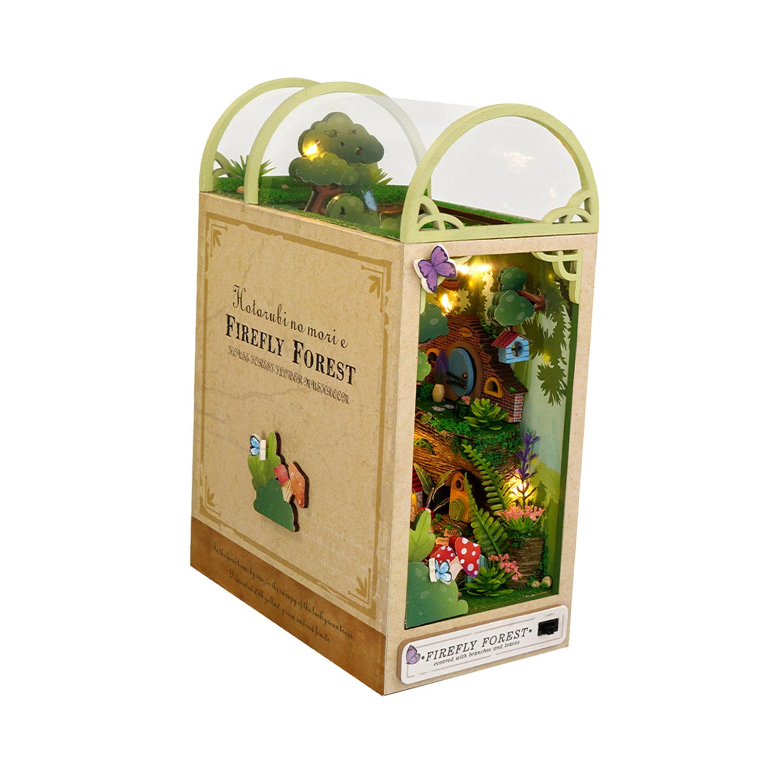 Magideal - Kits De Sala De Libros De Madera Para Hacer Tú Mismo, Casa De Muñecas Ensamblada, Artesanía Creativa, Decoración De Escritorio, Estantería, Modelo De