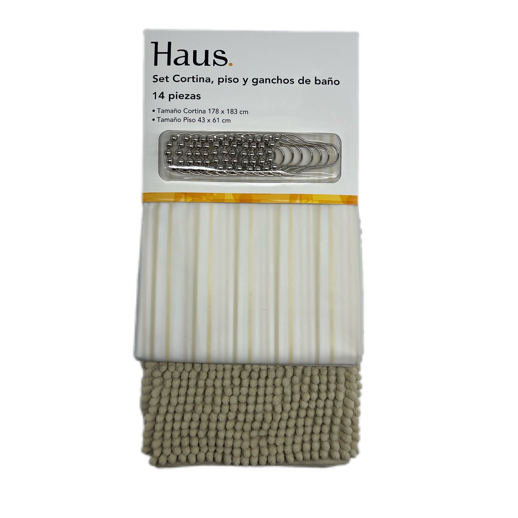 Gancho Cortina Poliester Metal 45cm
