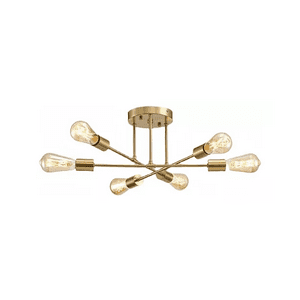 Genérico - Lámpara De Techo Colgante Moderna 6 Luces Color Oro