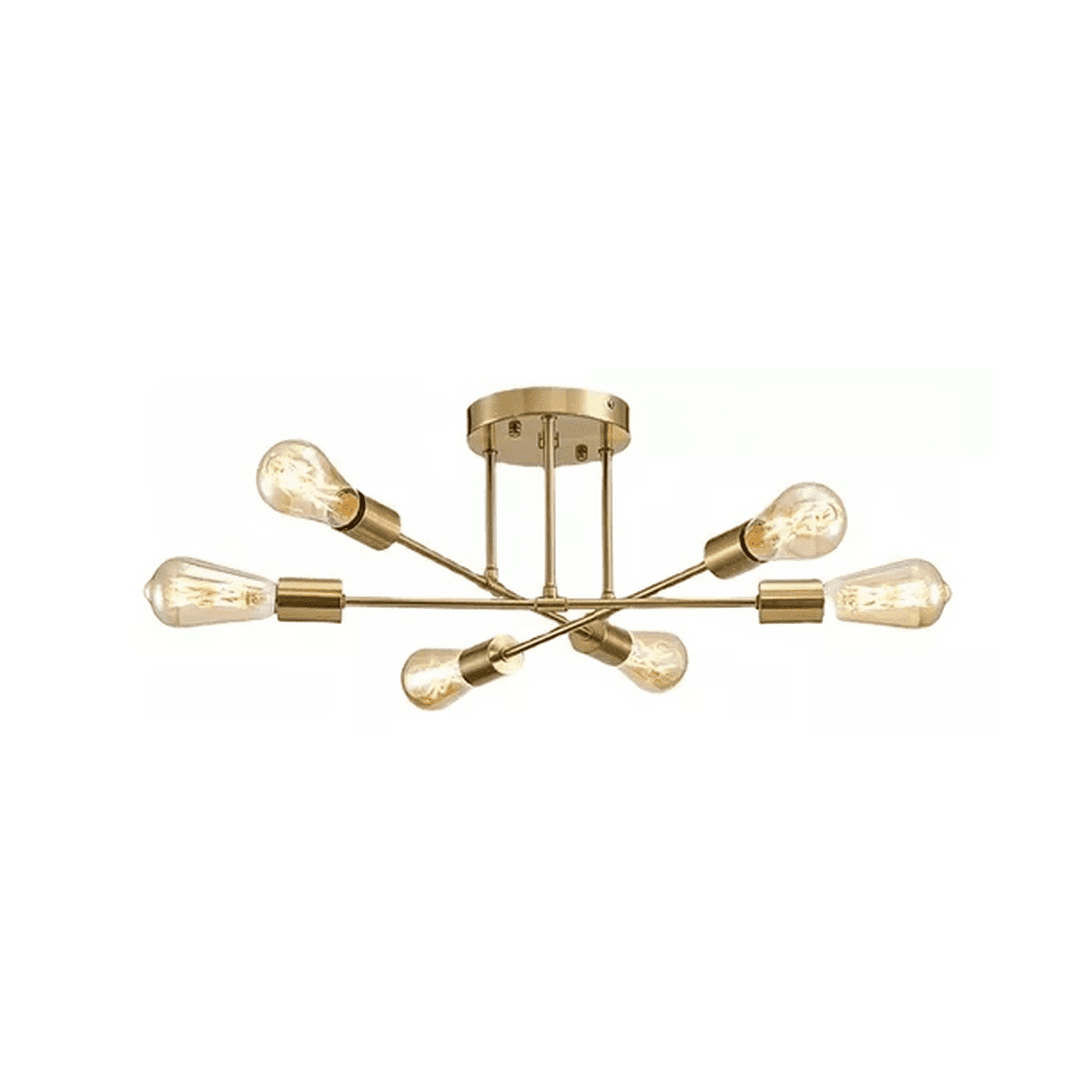 Genérico - Lámpara De Techo Colgante Moderna 6 Luces Color Oro