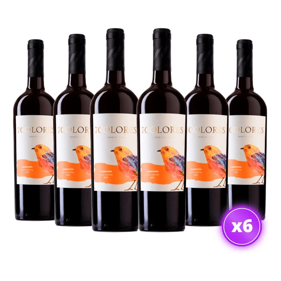 Pack 6x Vino 7 Colores Cortejo - Carmenere - 750ml