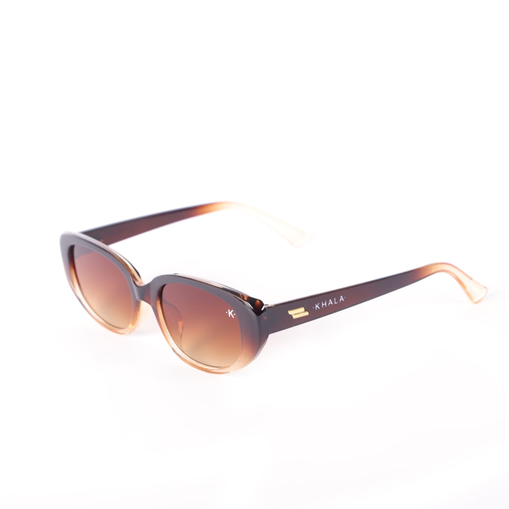 Homewell - Lentes De Sol Ovalado Café Uv400