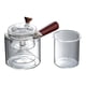 thumbnail image 5 of Tetera de vidrio de 500ml para cocinar al y cocinar estufa eléctrica resistente al calor olla de agua teteras con mango de madera tetera para el, 5 of 5