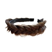 Magideal - Diadema Trenzada Para El Cabello, Diadema Trenzada Ancha, Peinado Para El Cabello, Banda Para El Cabello Gruesa, Banda Para El Cabello Trenzada Para M Marrón Claro