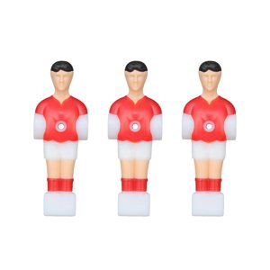 Magideal - 3 Piezas De Mesa De Fútbol Para Hombres, Figuras De Jugadores De Fútbol, Jugadores De Fútbol, Accesorios De Mesa De Futbolín, Futbolín Para Hombres Rojo