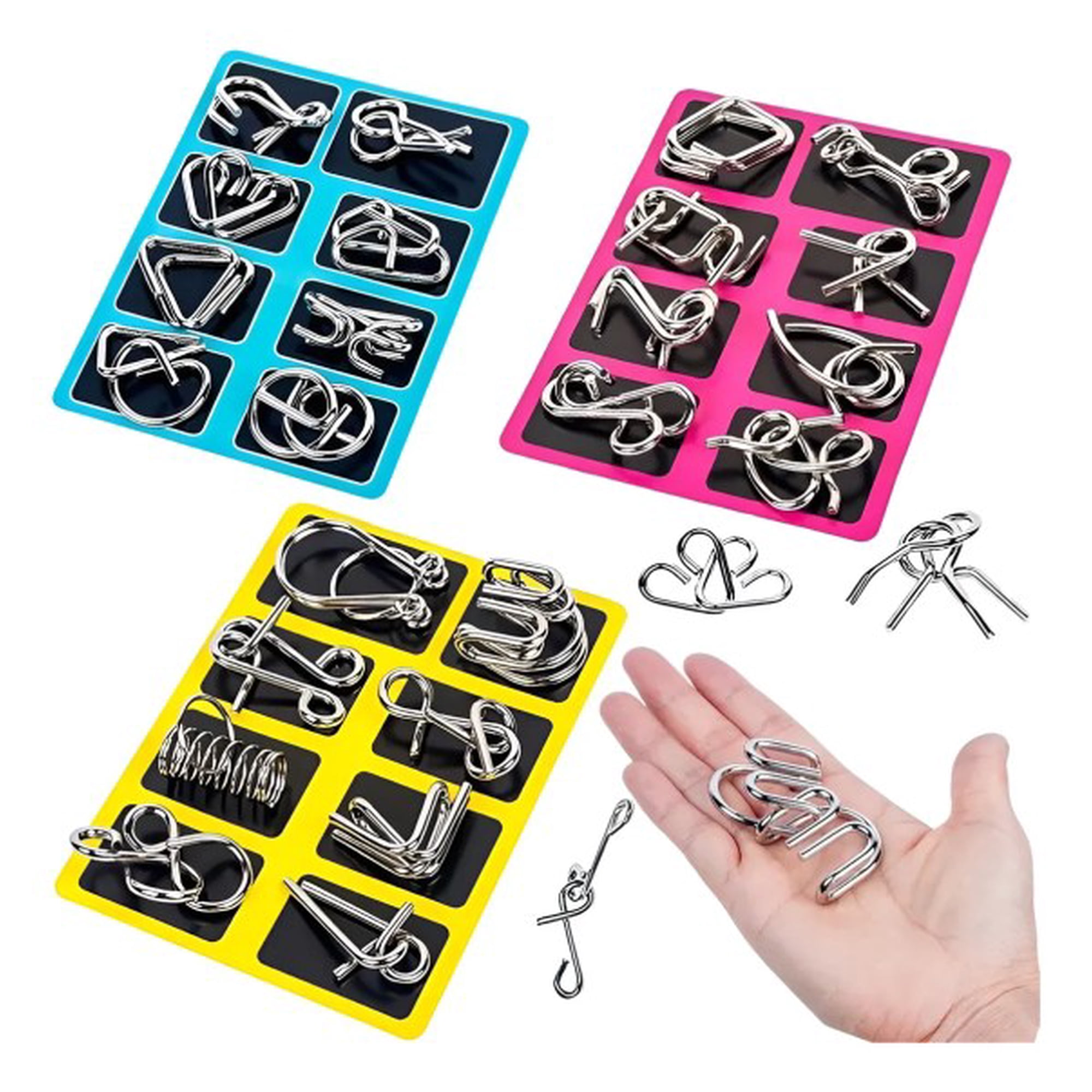 Linea Sport - Rompecabezas De Metal 8 Piezas Juego De Ingenio Y Destreza