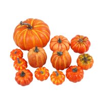 Magideal - 12 Calabazas Decorativas De Espuma, Accesorios De Fotografía De Color Naranja, Calabazas Simuladas, Calabazas De Cosecha Para Otoño, Acción De Gracias