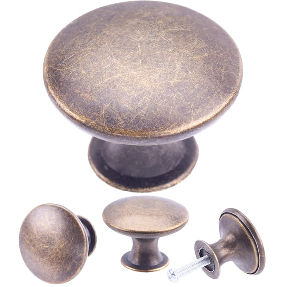 Perillas para gabinete YOIPE, paquete de 30, bronce antiguo, 3 cm