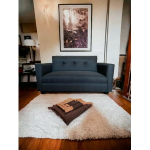 Dec-Hogar - Sofa 2 Cuerpos Tela Gris Oscuro