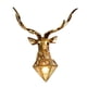 thumbnail image 4 of Art Deer Head Lámpara de pared Escultura de pared Accesorio Pantalla de material acero inoxidable Animal Antler Sconces Luz para cocina, loft, salón, pasillo,, 4 of 5