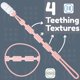 thumbnail image 3 of Clip para chupete Baby's Aid de silicona con texturas para la dentición, 3 of 9