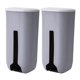thumbnail image 2 of 2pcs Cocina Bolsa Soporte Dispensador Caja Montaje En Pared Caja De Almacenamiento De Plástico Gris, 2 of 5
